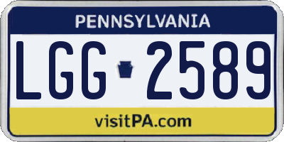 PA license plate LGG2589