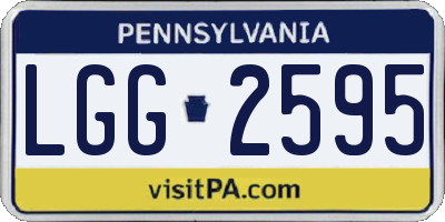 PA license plate LGG2595