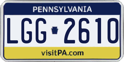PA license plate LGG2610