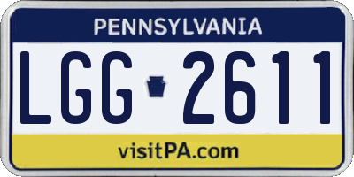 PA license plate LGG2611