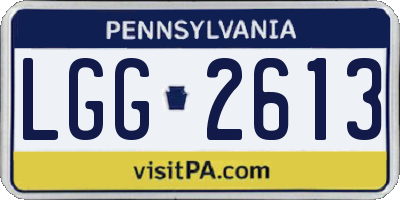 PA license plate LGG2613