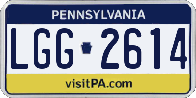 PA license plate LGG2614