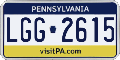 PA license plate LGG2615