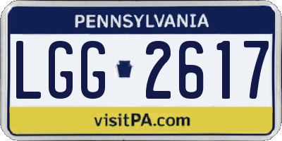PA license plate LGG2617