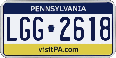 PA license plate LGG2618