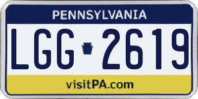 PA license plate LGG2619