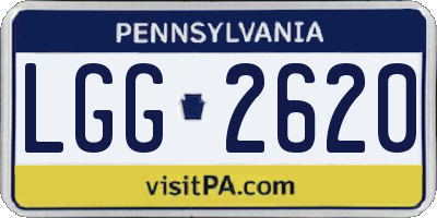 PA license plate LGG2620