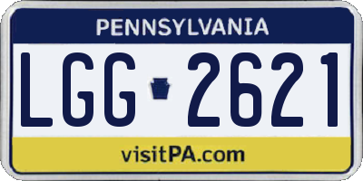 PA license plate LGG2621