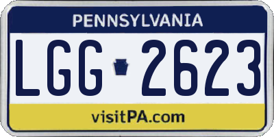 PA license plate LGG2623