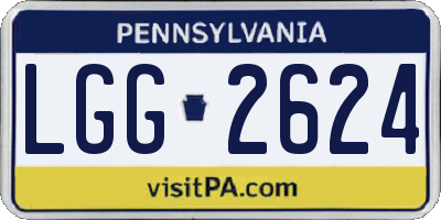 PA license plate LGG2624