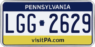 PA license plate LGG2629