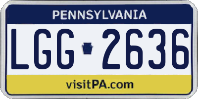 PA license plate LGG2636
