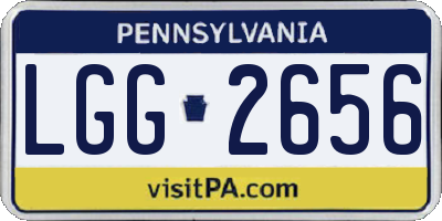PA license plate LGG2656
