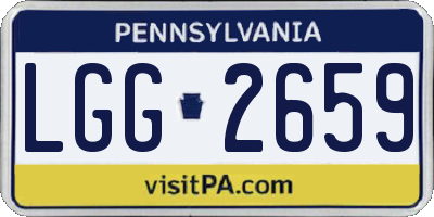 PA license plate LGG2659