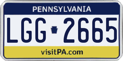 PA license plate LGG2665