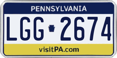 PA license plate LGG2674