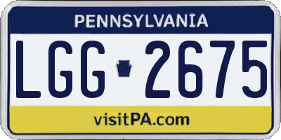 PA license plate LGG2675