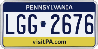 PA license plate LGG2676