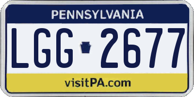 PA license plate LGG2677