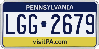 PA license plate LGG2679