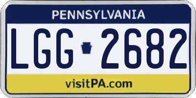 PA license plate LGG2682