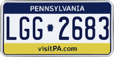 PA license plate LGG2683