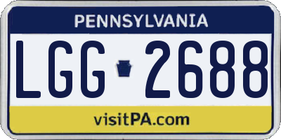 PA license plate LGG2688