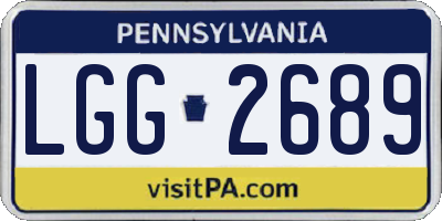 PA license plate LGG2689