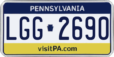 PA license plate LGG2690