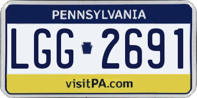 PA license plate LGG2691