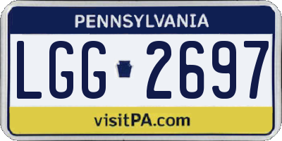 PA license plate LGG2697
