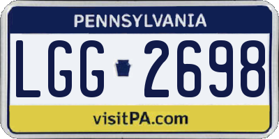 PA license plate LGG2698