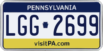 PA license plate LGG2699