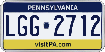 PA license plate LGG2712