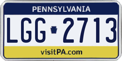 PA license plate LGG2713