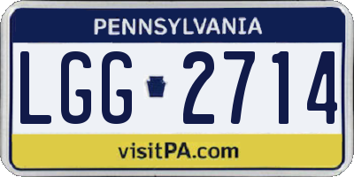 PA license plate LGG2714