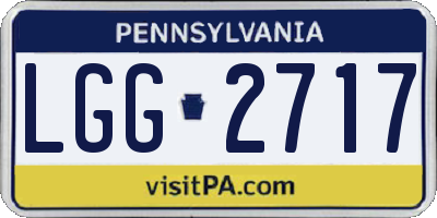 PA license plate LGG2717