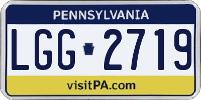 PA license plate LGG2719