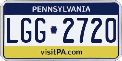 PA license plate LGG2720