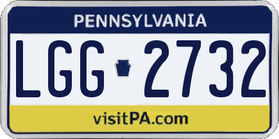 PA license plate LGG2732
