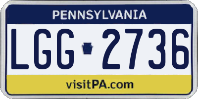 PA license plate LGG2736