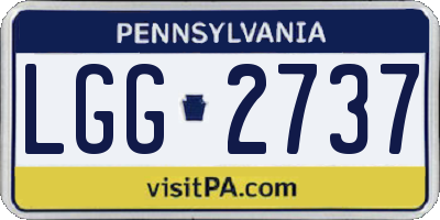 PA license plate LGG2737