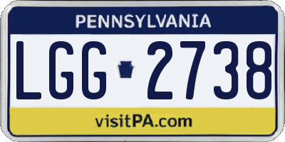 PA license plate LGG2738