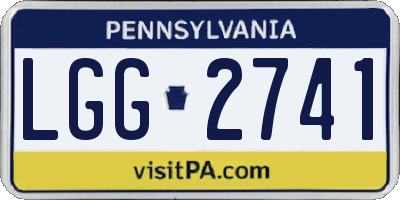 PA license plate LGG2741