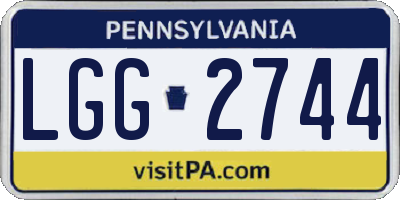 PA license plate LGG2744