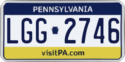 PA license plate LGG2746