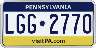 PA license plate LGG2770