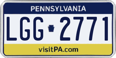 PA license plate LGG2771