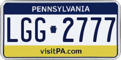 PA license plate LGG2777