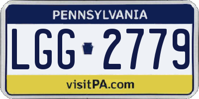 PA license plate LGG2779